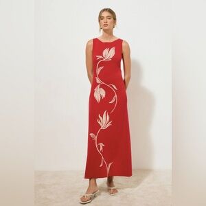 Mon Renn Tresor Knit Dress Rose Red Size Small NWT Holiday Chic Everyday Style